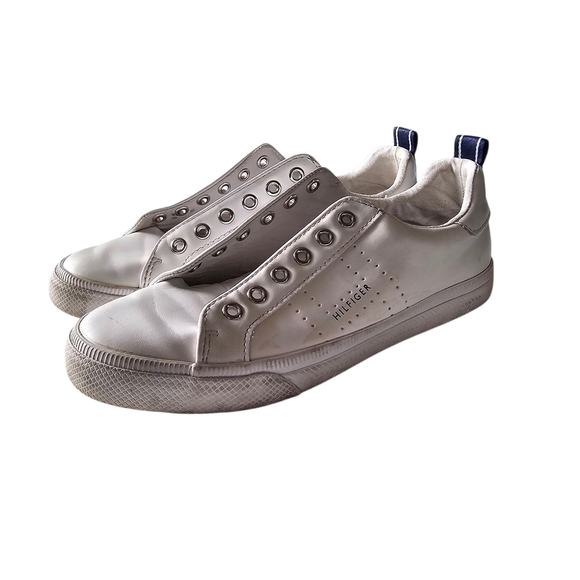Tommy Hilfiger White Sneakers Low-Top Casual - Picture 3 of 11